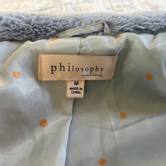 Periwinkle Moonlight Faux Fur Coat Jacket By Philosophy Republic Clothing - Picture 6 of 14